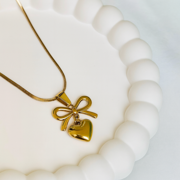 Bow Heart Pendant