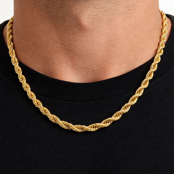 Gold Plated Rope Chain For Men