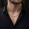 Gold Plated Snake Chain For Men (25 Inch)