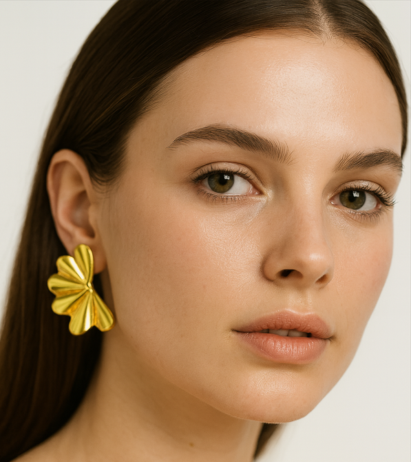 GoldRipple Earrings - 18K Gold Plated & Waterproof