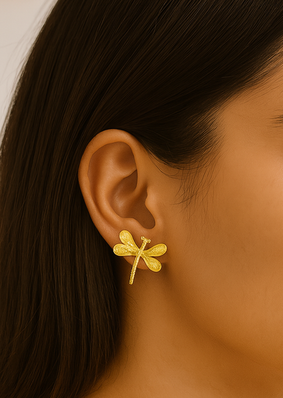 DracoFly Earings-18K Gold Plated & Waterproof