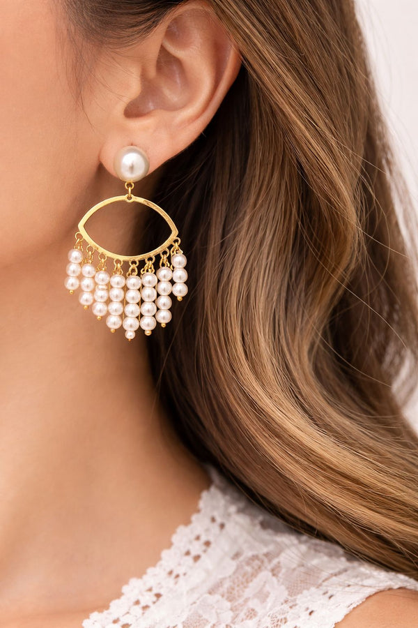 Peral Tassel Dangle Earring