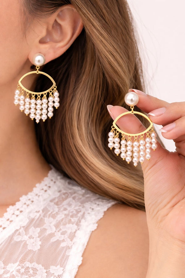 Peral Tassel Dangle Earring