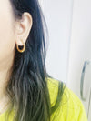 Trendy Textured Golden Hoops