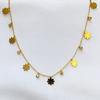 Gold Flower Charm Necklace