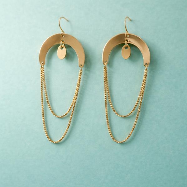 Half Moon Tassel Earring