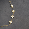 Elegance White clover bracelet