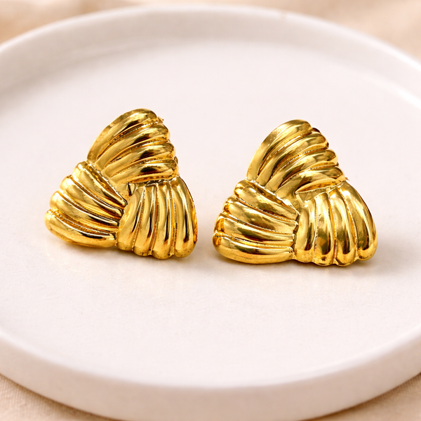 Golden Swirl Studs