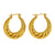 2.Gold Swirl Hoop - 18K Gold Plated & Waterproof