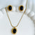 Oval stone necklace