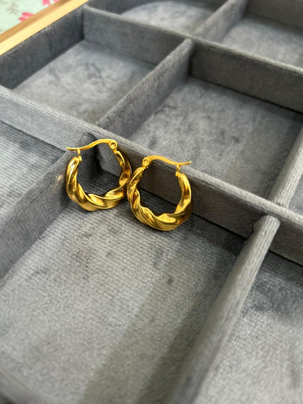 Curved Gold Hoops
