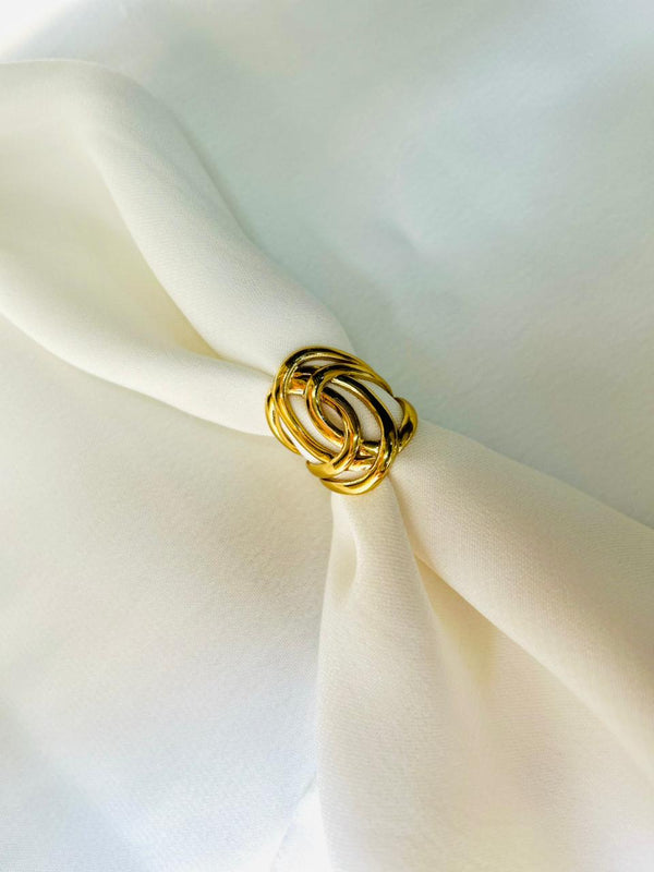 Intertwined Gold-Plated Ring