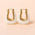 Ivory Resin U shape Hoops