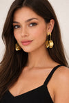 Moon Arch Disc Partywear Earrings