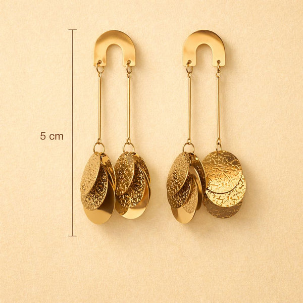 Moon Arch Disc Partywear Earrings