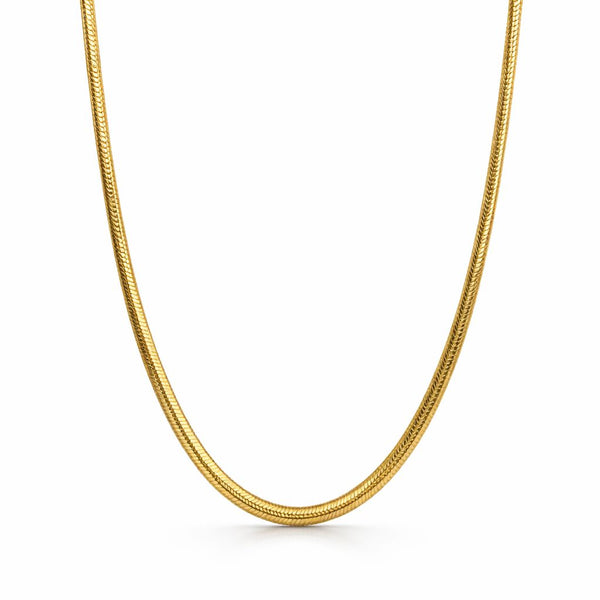 Gold Plated Snake Chain For Men (25 Inch)