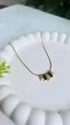 Sleek Black Bar Necklace