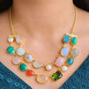 Dual Layer Multicolor Stone Necklace