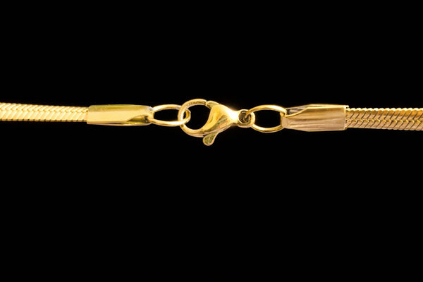 Gold Plated Snake Chain For Men (25 Inch)