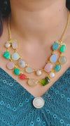 Dual Layer Multicolor Stone Necklace