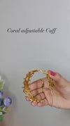Coral Open cuff Bracelet