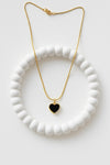 Black Heart Gold Necklace